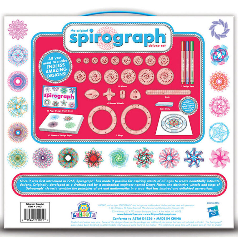 48 Piece Original Spirograph Deluxe Set Kids Drawing Art Design Draw ...