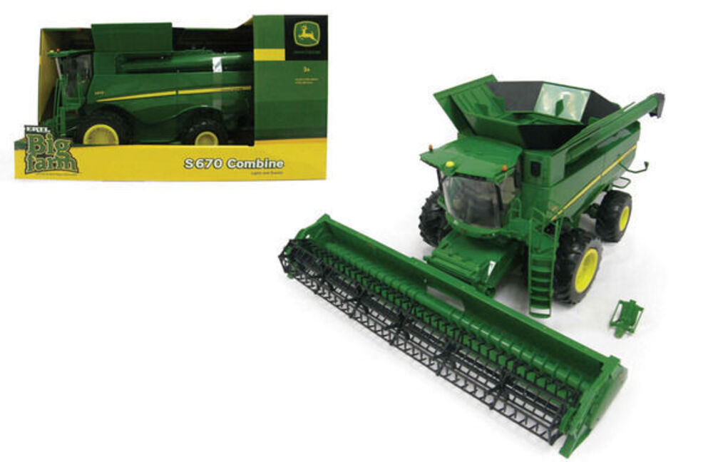 John Deere Big Farm Harvester Tractor S670 Combine toy 1 16 scale ...