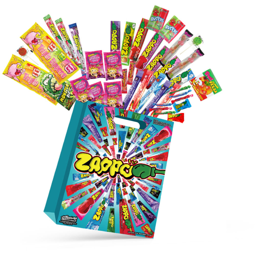 39pc Giant Zappomungus Kids Showbag w/Zappo Pineapple/Cola/Trolli Pizza ...