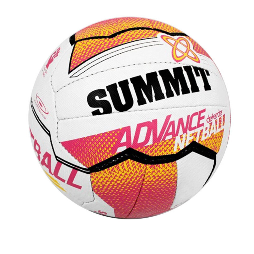 Summit Pink/White Netball Training Ball Size 4 Liz Ellis 18 Stitched ...