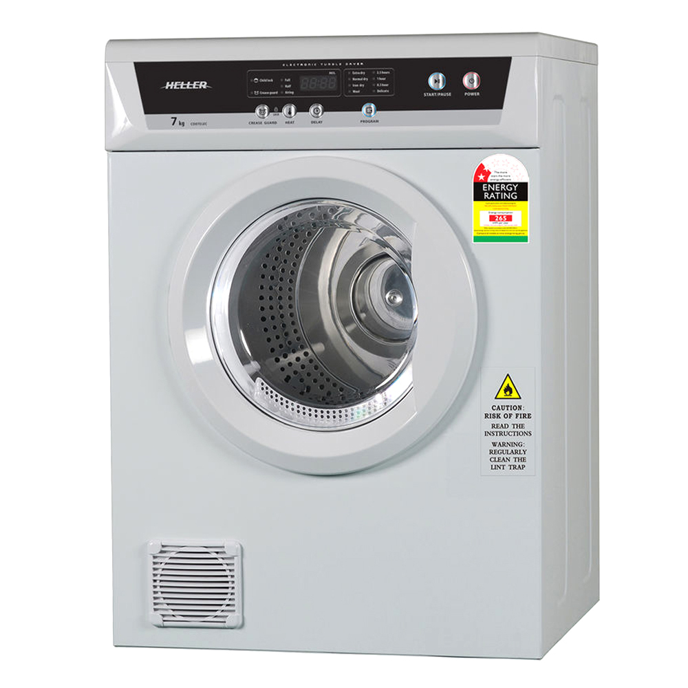 Heller 7kg Front Load Wall Mountable Electronic Garment/Clothes Dryer 8 ...