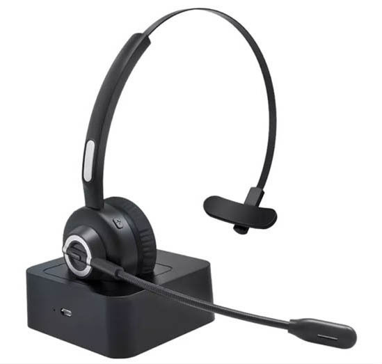 5.0 Bluetooth Wireless Headset Mic for Laptop/Video Conference Call